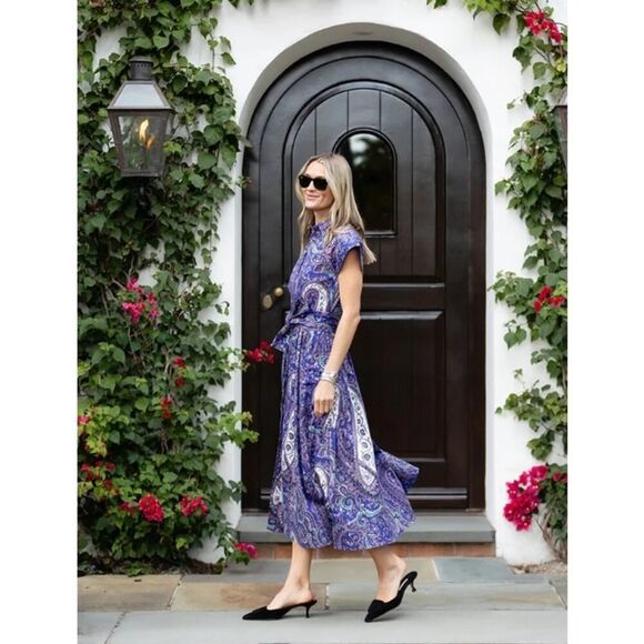 Julia Amory Betty Dress in Beach Paisley NWT Sz. L - Picture 4 of 11